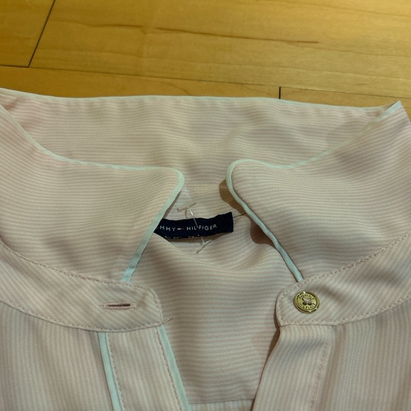 pink and white striped tommy hilfiger blouse - Picture 2 of 6